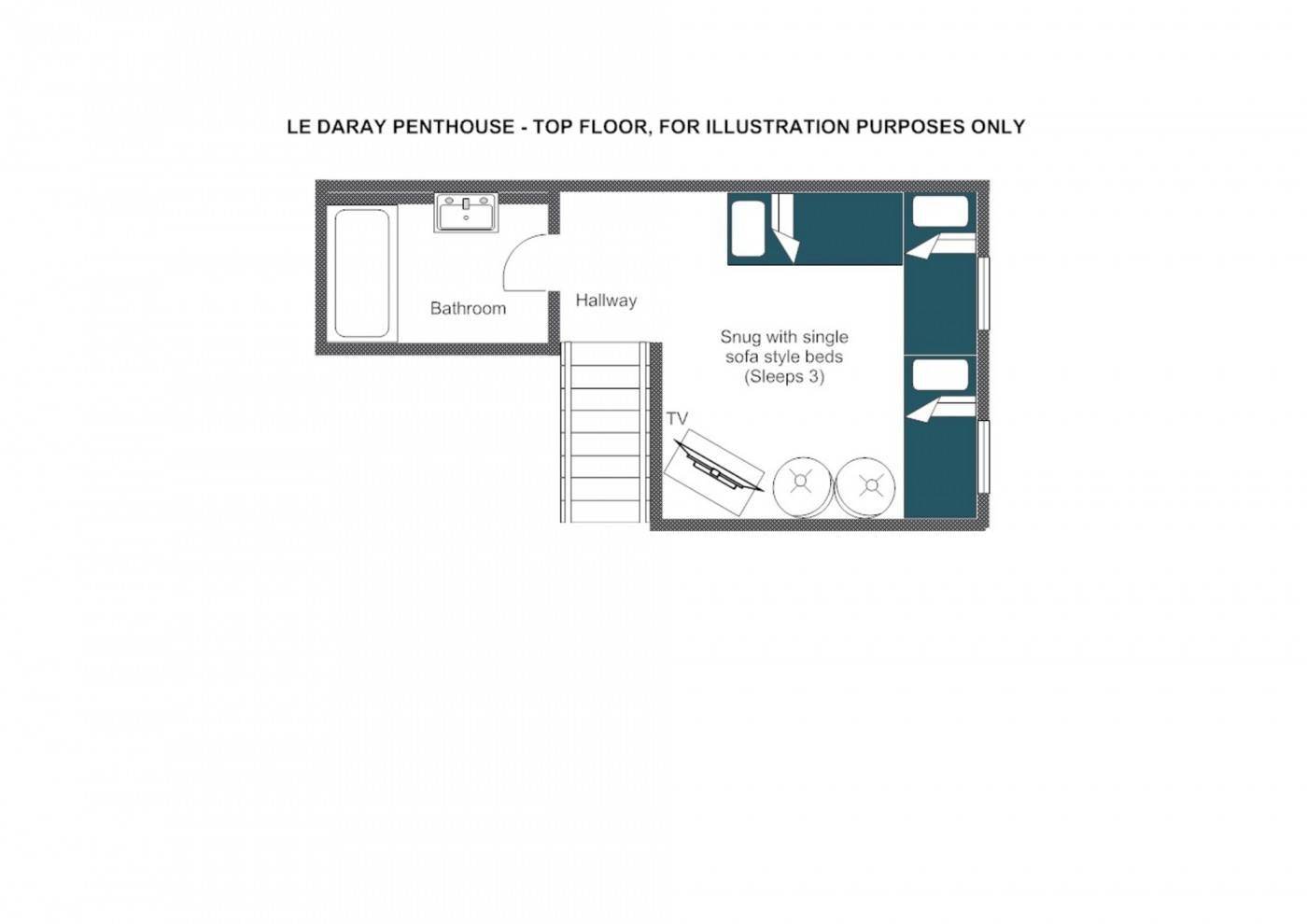 Penthouse Le Daray Verbier Floor Plan 1